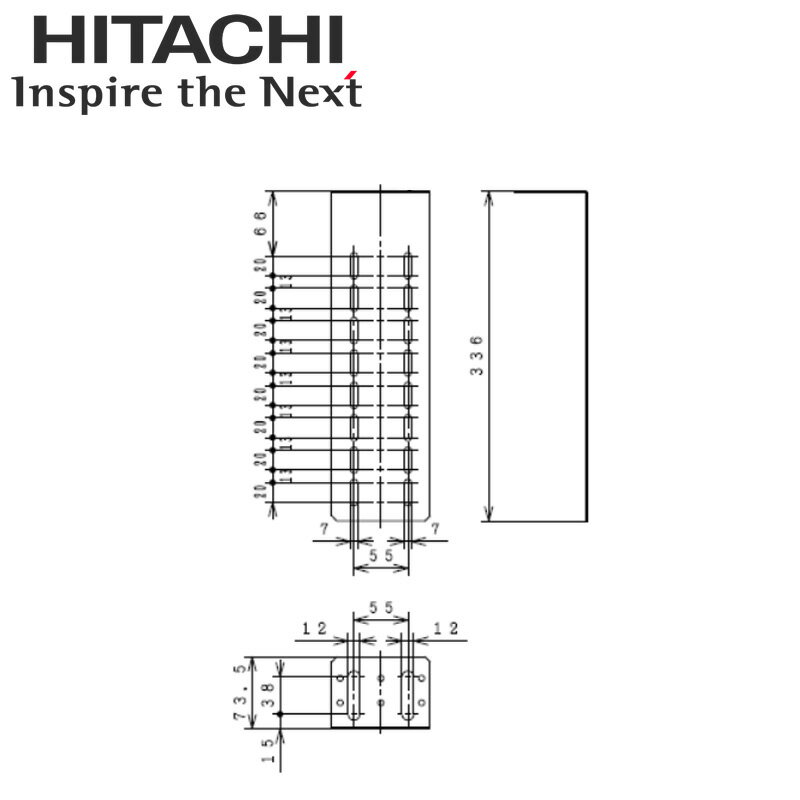 BEM-1CA日立 エコキュート部材上部固定金具(薄型タンク専用)