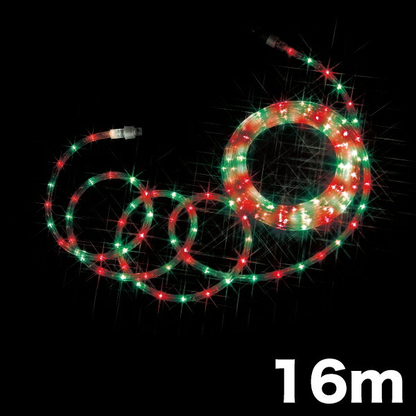 PR-E340-16RGイルミネーション（PRシリーズ）LEDソフトネオン PR-E340 スタンダードタイプ 赤・緑 長さ16mジェフコム 照明機器