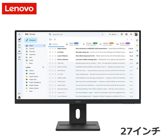 64BCMAR4JP【在庫あり 即日発送できます】 Lenovo レノボ ThinkVision E27-40(27型/1920×1080/IPS/スピ..