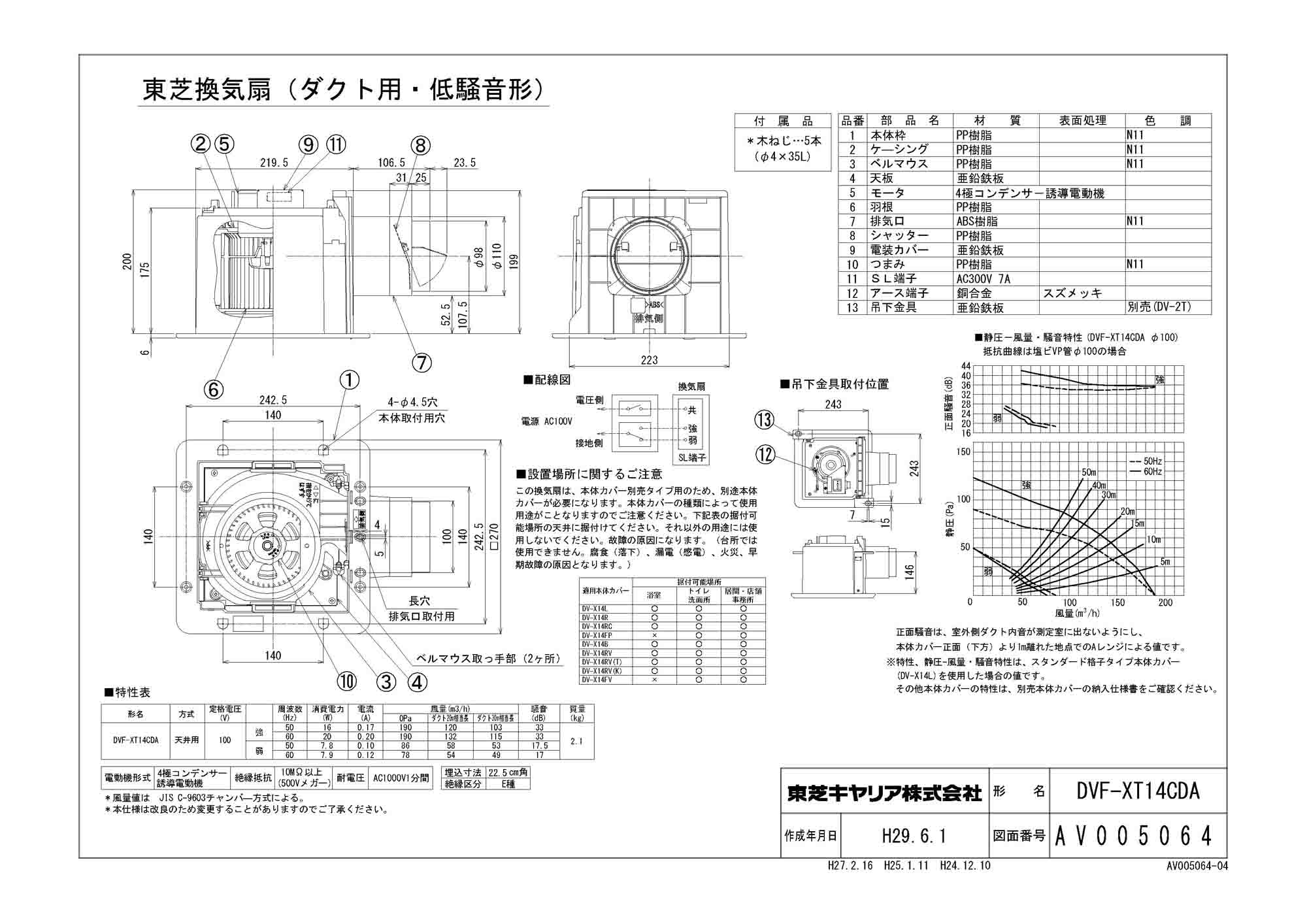 DVF-XT14CDA日本キヤリア 天井埋込形ダクト用換気扇 ツインエアロファンルーバー別...