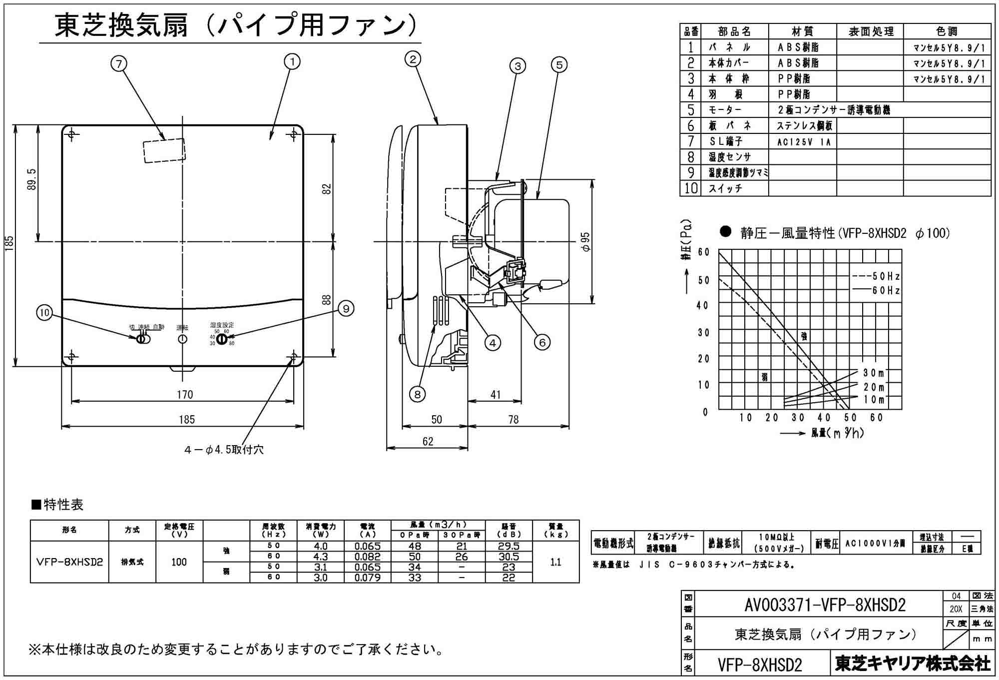 VFP-8XHSD2日本キヤリア 圧力形パイプ...の紹介画像2
