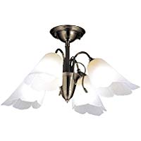 ★CD-4327-L【限定特価】 LEDランプ交換型 シャンデリア 4灯 〜4.5畳用電気工事不要 非調光 電球色山田照明 照明器具 おしゃれ インテリア リビング用 デザインライト 【〜4.5畳】