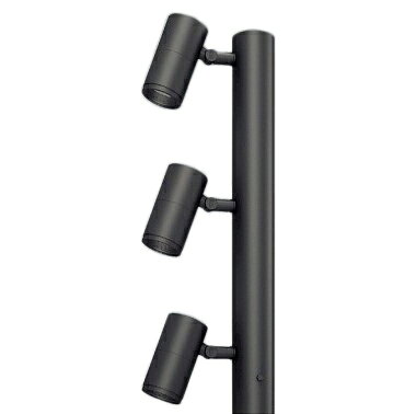 ERL8203HBアウトドアポールスポットライト LEDZ DUAL 灯体のみD200×3 CDM-T35W×3灯器具相当48°超広角配光 電球色 非調光遠藤照明 施設照明