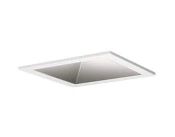 LED内蔵、電源ユニット内蔵LED(温白色)色温度：3500K埋込穴角：□150mm埋込高：72mm質量：0.9kg器具光束：2430lm電圧：100〜242V消費電力：19W消費効率：127.8lm/W【反射板(上部)】プラスチック(ホワイト)【反射板】アルミダイカスト(シルバーメタリックつや消し仕上)【枠】アルミダイカスト(ホワイトつや消し仕上)天井埋込型、埋込穴□150、浅型9H・ビーム角85度・拡散タイプRa85●天井面取付専用拡散タイプ埋込型調光範囲(約1％〜100％)DALI‐2(国際標準規格の照明制御通信方式)対応注)調光する場合は適合調光器(別売)と組み合わせてご使用ください。注)断熱施工仕様ではありません。注)直下近接限度30cm注)施工時、埋込高さは85mm以上必要となります。注)LEDにはバラツキがあるため、同一品番商品でも商品ごとに発光色、明るさが異なる場合があります。※こちらの商品は受注生産品となります。【LED照明】 【温白色】 【調光可】 【拡散タイプ】 【DL埋込穴150角】検索用カテゴリ361