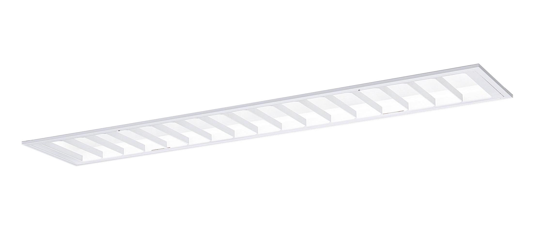 LED内蔵、電源ユニット内蔵LED(昼白色)色温度：5000K幅：238mm長：1261mm埋込穴幅：220mm埋込穴長：1235mm埋込高：119mm質量：5.7kg器具光束：2690lm安定器出力型：定格出力型安定器補足：約10〜100％連続調光型電圧：100〜242V消費電力：20.3W消費効率：132.5lm/W【本体】亜鉛鋼板【反射板】鋼板(高反射白色粉体塗装)【ルーバ】鋼板(高反射白色粉体塗装)【ライトバー(カバー)】ポリカーボネート(乳白)天井埋込型、マルチコンフォートタイプ・フリーコンフォートタイプ・一般タイプ・3200lmタイプ・昼白色Ra83【適合調光器(別売)】ライトマネージャーFx NQ28861K【適合調光器(別売)】ライトマネージャーFx NQ28841K【適合調光器(別売)】信号線式ライコンNQ21526【適合調光器(別売)】信号線式ライコンNQ21516【適合調光器(別売)】信号線式ライコンNQ21506【適合調光器(別売)】信号線式ライコンNQ21505【適合調光器(別売)】信号線式ライコンNQ21502遮光角：横方向30度/縦方向15度600ピッチ、800ピッチのボルトに対応します。●水平天井埋込専用セパレートセルコン(A、AN・NTタイプ)との組み合わせ可能注)本器具は、パナソニック製iDシリーズ専用の器具本体とライトバーとの組み合わせで性能を満足します。ライトバーの単独使用禁止およびパナソニック製iDシリーズ以外の商品とは組み合わせをしないでください。注)適合調光器をご使用ください。注)リニューアルの場合、現場の吊ボルトの長さをご確認お願いします。注)一般屋内用器具です。屋外環境(軒下など半屋外を含む)や腐食性ガスの発生する場所、太陽の光が直接器具に当たる場所では使用できません。注)LEDにはバラツキがあるため、同一品番商品でも商品ごとに発光色、明るさが異なる場合があります。【LED照明】 【ベースライト】 【LED埋込一体型】 【ルーバー付き】 【40形1灯】 【高出力】 【一般タイプ】 【調光可】 【昼白色】検索用カテゴリ363