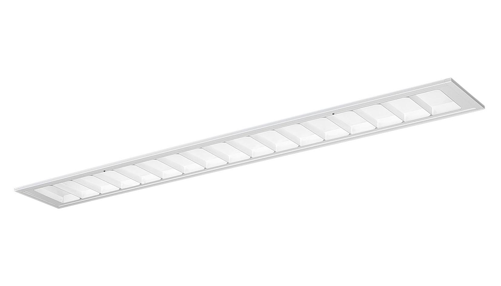 LED内蔵、電源ユニット内蔵LED（昼白色）色温度：5000K幅：170mm長：1261mm埋込穴幅：150mm埋込穴長：1235mm埋込高：111mm質量：4.7kg器具光束：5690lm安定器出力型：定格出力型安定器補足：約5〜100％連続調光型電圧：100〜242V消費電力：43.7W消費効率：130.2lm/W【本体】亜鉛鋼板【ルーバ】鋼板（高反射白色粉体塗装）【反射板】鋼板（高反射白色粉体塗装）【ライトバー（カバー）】ポリカーボネート（乳白）天井埋込型、マルチコンフォートタイプ・フリーコンフォートタイプ・一般タイプ・6900lmタイプ・昼白色Ra83【適合コントローラ（別売）】リベコム設定操作アプリ（専用タブレット）NQ16280J【適合コントローラ（別売）】リベコムシーン選択リモコンNQ16200【適合コントローラ（別売）】リベコムスケジューラーNQ16215W他【適合コントローラ（別売）】リベコムひと明るさセンサ（中継機能付）NQ16225W他遮光角：横方向30度／縦方向15度600ピッチ、800ピッチのボルトに対応します。●水平天井埋込専用注）本器具は、パナソニック製iDシリーズ専用の器具本体とライトバーとの組み合わせで性能を満足します。ライトバーの単独使用禁止およびパナソニック製iDシリーズ以外の商品とは組み合わせをしないでください。注）適合コントローラ（別売）と組み合わせてご使用ください。注）一般屋内用器具です。屋外環境（軒下など半屋外を含む）や腐食性ガスの発生する場所、太陽の光が直接器具に当たる場所では使用できません。注）リニューアルの場合、現場の吊ボルトの長さをご確認お願いします。注）器具全体が視認できる場所に水平に設置ください。ルーバ天井や斜天井、造作物の内部には設置できません。注）LEDにはバラツキがあるため、同一品番商品でも商品ごとに発光色、明るさが異なる場合があります。【LED照明】 【ベースライト】 【LED埋込一体型】 【ルーバー付き】 【40形2灯】 【高出力】 【一般タイプ】 【昼白色】 【調光可】検索用カテゴリ363