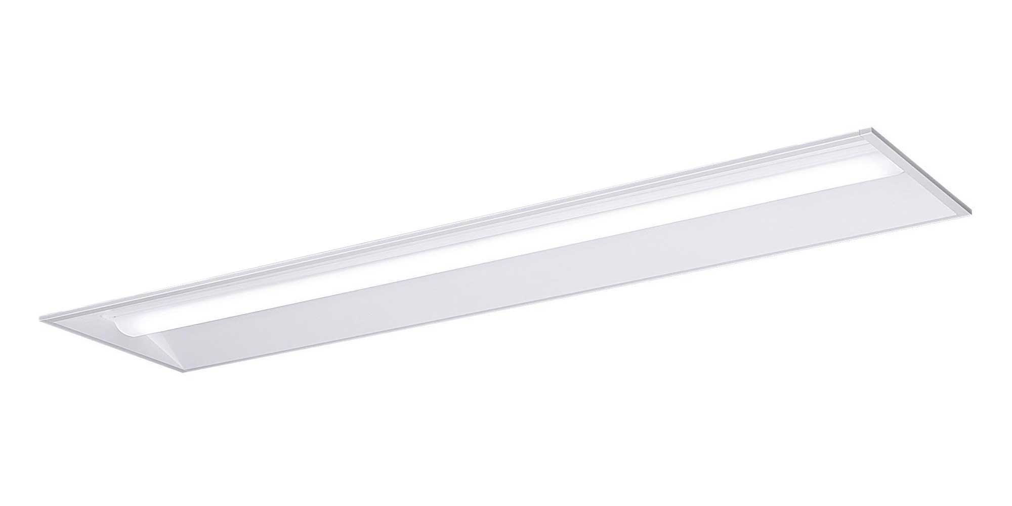 LED内蔵、電源ユニット内蔵LED（昼白色）色温度：5000K幅：328mm長：1274mm埋込穴幅：300mm埋込穴長：1257mm埋込高：100mm質量：4kg器具光束：4890lm安定器出力型：定格出力型安定器補足：出力固定型電圧：100〜242V消費電力：31.9W消費効率：153.2lm/W【本体】亜鉛鋼板【反射板】鋼板（高反射白色粉体塗装）【ライトバー（カバー）】ポリカーボネート（乳白）プルスイッチ付天井埋込型、プルスイッチ付・5200lmタイプ・昼白色・非調光Ra83600ピッチ、800ピッチのボルトに対応します。●水平天井埋込専用注）本器具は、パナソニック製iDシリーズ専用の器具本体とライトバーとの組み合わせで性能を満足します。ライトバーの単独使用禁止およびパナソニック製iDシリーズ以外の商品とは組み合わせをしないでください。注）調光はできません。注）リニューアルの場合、現場の吊ボルトの長さをご確認お願いします。注）一般屋内用器具です。屋外環境（軒下など半屋外を含む）や腐食性ガスの発生する場所、太陽の光が直接器具に当たる場所では使用できません。注）LEDにはバラツキがあるため、同一品番商品でも商品ごとに発光色、明るさが異なる場合があります。【LED照明】 【ベースライト】 【LED埋込一体型】 【下面開放】 【40形2灯】 【定格出力】 【スイッチ付】 【昼白色】 【非調光】検索用カテゴリ363