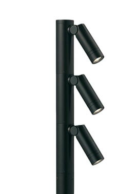 ●スポット光で周囲の対象物を効果的に照射。複数の光だまりで抑揚のある外構演出が可能です。●さまざまなシーンを最適な光の色と明るさで。Bluetooth無線制御により照明器具同士がつながる先進のあかり、コネクテッドライティングがひとつ上の光環境をお約束します。電球色〜昼光色定格光束：987lm定格消費電力：15.6WRa942700K〜6500Kポール：OG264337(別梱)LED電球ダイクロハロゲン形φ30調光・調色5.2W×3(E11)No.297FBアルミ管(黒色)アルミダイカスト(黒色)下面カバー：アクリル(透明)巾φ55・長160・地上高1100・3.3kg連続調光100〜5%・調色調光器不可コード付属なし25VA(100V)LED交換可能防雨型ねじ込式Bluetoothコントローラー別売：リモコンRC911A・簡単リモコンRC919A・簡単リモコンRC917A・壁掛リモコンRC921A・タブレットRC913A・お手持ちのスマートフォン【LED照明】 【調光可】 【調色】 【防雨】検索用カテゴリ9