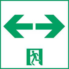 A級片面用 両向き矢印通路誘導灯用環境配慮型適合表示板●注）両面型は必ず左向用・右向用セットでご手配ください。【誘導灯パネル】 【A級用】検索用カテゴリ381