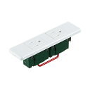 WN115217SW省スペース用埋込接地ダブルコンセント(簡易扉付)パナソニック Panasonic 電設資材 コスモシリーズ ワイド21配線器具(2)