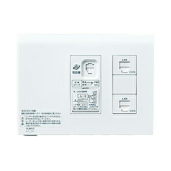 WTF35855W宅内LANパネル ひらいてねット＋(プラス) 光コンセント付 CAT6 インターネット〜3ヵ所、電話〜4ヵ所パナソニック Panasonic 電設資材 マルチメディア対応配線器具