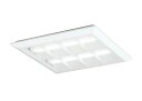 XL501054P1CLED-スクエア LEDユニット型ベースライト省電力タイプ 450シリーズ直付/埋込兼用型 ルーバー付 埋込穴500非調光 白色 FHP32W×3灯相当オーデリック 施設照明 オフィス照明 物販店照明 天井照明