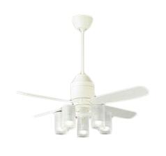 XS70312ZLEDシャンデリア付 シーリングファン DCタイプφ1100 10畳用吊下360mm 12W 電球色 60形電球5灯相当 リモコン付 非調光Panasonic 照明器具 天井照明 おしゃれ 【〜10畳】