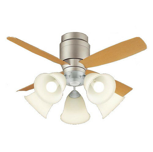 Interior Fans - XS77041KLEDシーリングファン 14畳用 電球色 調光不可 5W 天井直付型 風量4段切替 逆回転切替 1/fゆらぎ 白熱電球100形5灯器具相当Panasonic 照明器具 【〜14畳】