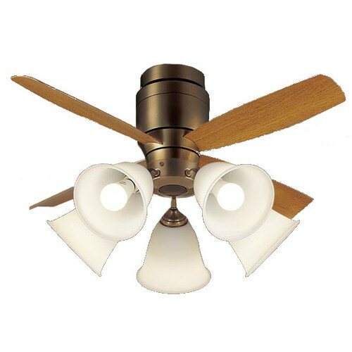 Interior Fans - XS78042KLEDシーリングファン 14畳用 電球色 調光不可 5W 天井直付型 風量4段切替 逆回転切替 1/fゆらぎ 白熱電球100形5灯器具相当Panasonic 照明器具 【〜14畳】