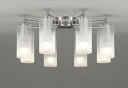 OC257111LRLEDシャンデリア AQUA -Mist- 8畳用 R15高演色 クラス2電球色 非調光 電気工事不要オーデリック 照明器具 天井照明 リビング向け 【~8畳】