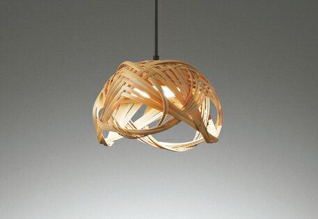 Vaulted Ceiling - OP252908WRLED和風ペンダントライト made in NIPPON 別府竹細工 白熱灯器具60W相当プラグタイプ R15高演色 クラス2 温白色 非調光 電気工事不要オーデリック 照明器具 吊下げ 和室向け