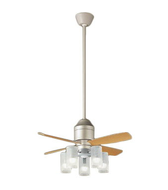 XS77113FLEDシャンデリア付 シーリングファン DCタイプφ900 10畳用吊下900mm 5W 電球色 60形電球5灯相当 リモコン付 非調光Panasonic 照明器具 天井照明 おしゃれ 【～10畳】