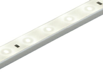 LED(白色)色温度：4000K消費電力：38W光束：4300lm高-6.7 幅-11.1 全長-10000mm 重-0.56kg演色性：Ra90以上●定格電圧：DC24V●消費電力はDC24V入力時の値です●IP67●100mm単位で切断可能●両面テープ付●別売専用電源が必要です●適合調光器別売※調光範囲は使用する電源および調光器をご確認ください【LED照明】 【間接照明】 【白色】 【調光可】検索用カテゴリ17