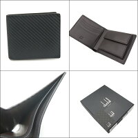 【即発送可能】【セール】【送料無料】ダンヒル/dunhill二つ折り小銭入れ付財布・CHASSISシャーシL2H232Aブラック