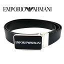 エンポリオ・アルマーニ/EMPORIO.ARMANI 簡単リバーシブルメンズベルト Y4S473 Y082G 88001 ブラック【即発送可能】