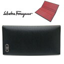 フェラガモ/Salvatore Ferragamo メンズ長財布 66-A071 NERO ブラック×内側レッド【即発送可能】