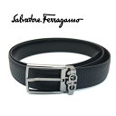 フェラガモ/Salvatore Ferragamo メンズリバーシブルベルト・67-A037 718382 ブラック【即発送可能】