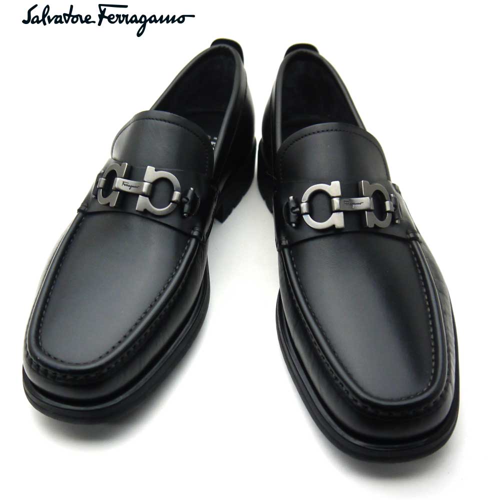 フェラガモ/Salvatore Ferragamo メンズ シューズ 靴 モカシン　DAVID 0671792 NERO EEE ブラック 【即..