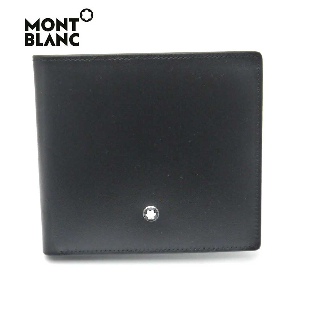 モンブラン MONT BLANC 二つ折り財布 ビルフォールド 7163・ブラック