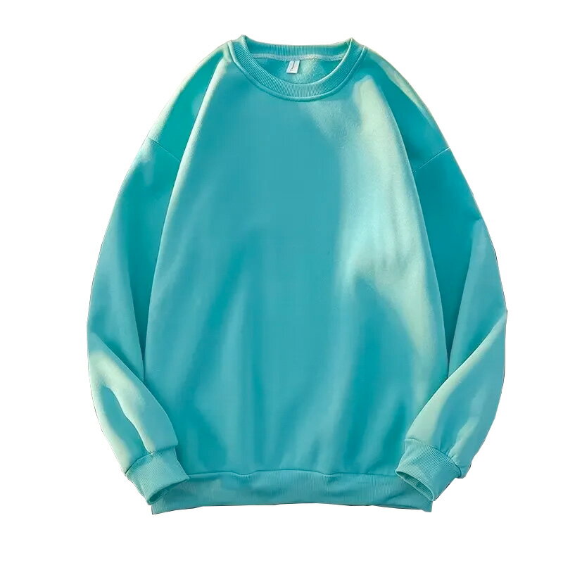 ☆メンズ・フリース裏地スウェットトレーナ・レイクブルー・サイズL