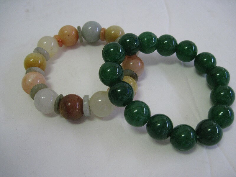 【カード振込決済限定】☆ミャンマー翡翠(ひすい)オニックス・天然石12mm玉ブレスレット