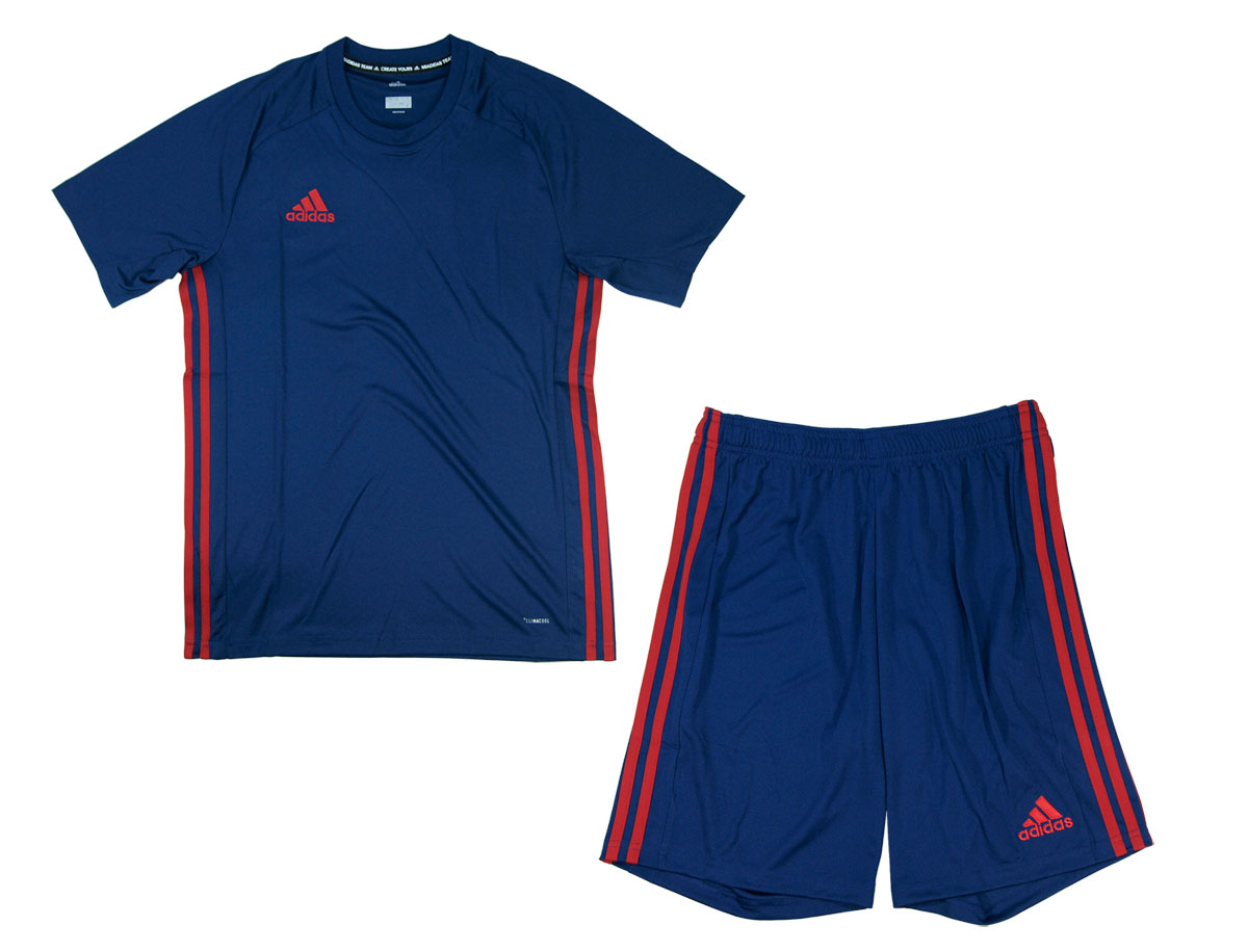 【小型宅配便送料無料 カード振込決済限定 】☆アディダスadidas メンズ MITEAM18 Tee & shorts カスタマイズド商品 CE7387 & CE7460