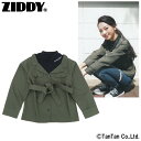 【40%OFFセール】ZIDDY ジディ 長袖シャツ レイヤード風 女の子 ドッキング リブTシャツ 共布ベルト付き 無地 ロゴ【K】【2003】【C】