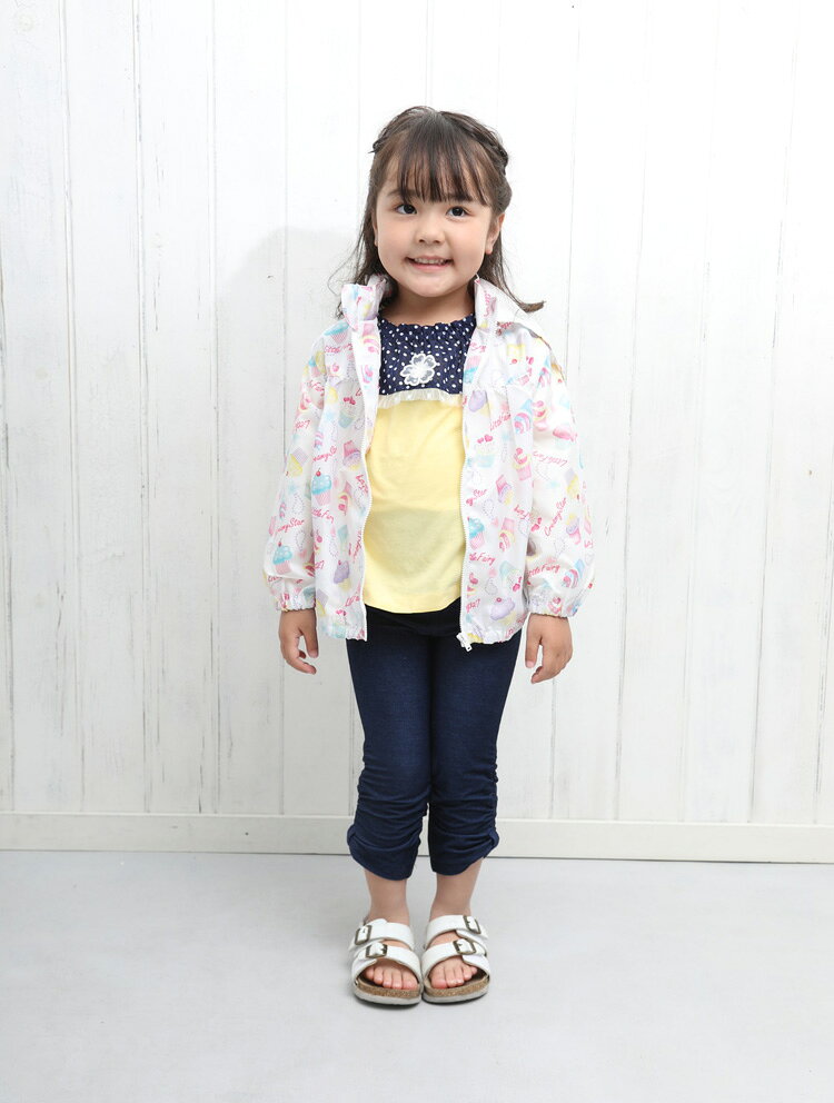 【10％OFFセール】ウインドブレーカー はっ水 アウター キッズ 女の子 110〜140センチ パーカー ジップアップ ジャケット 子供 Bateau Bleue バトーブルー【K】【2301】【41】 tstyle-10014421 T-STYLE STORE サンプル画像2