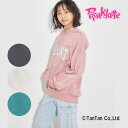 【40％OFFセール】パーカー PINK-latte ピンクラテ フーディー 長袖 140 150 160 サテンアップリケ 長袖パーカー スウェット かわいい 子供服 女の子 キッズ ジュニア 6734205【G】【2304】【47】