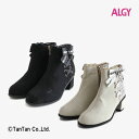【40%OFFセール】アルジー サイドリボンヒール ショートブーツ 20-24cm 子供服 女の子 ガーリー かわいい キッズ ジュニア ALGY【G】【240...