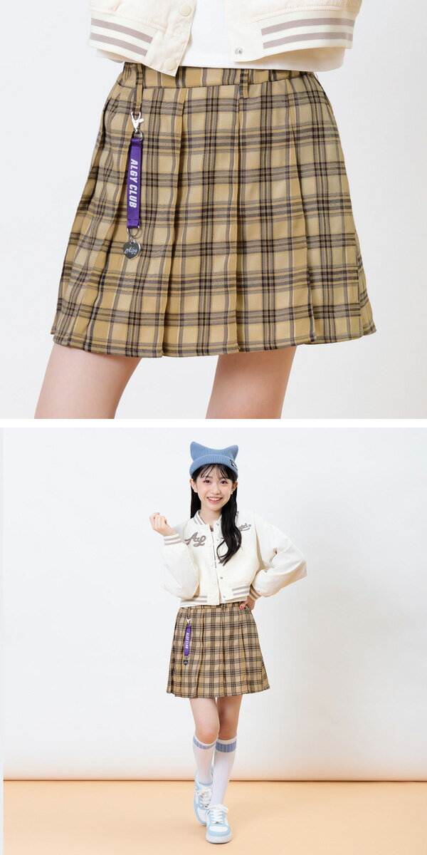 【10％OFFセール】ALGY アルジー チャーム付きプリーツスカパン 子供服 パンツ ス...