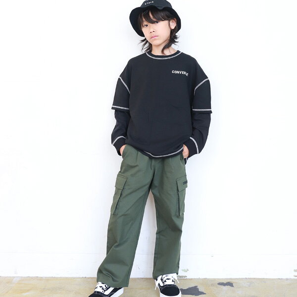 CONVERSE コンバース 長袖トレーナー スウェット 男の子 キッズ ジュニア レイヤー...