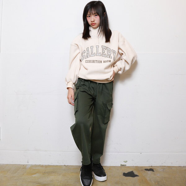 長袖トレーナー フリース トップス 裏起毛 ハーフジップ 女の子 キッズ ジュニア ...