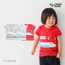 半袖Tシャツ 新幹線 男の子 女の子 知育 仕掛け ベビー キッズ グレー サックス イエロー 80-130cm CHEEK ROOM チークルーム【K】【新作...