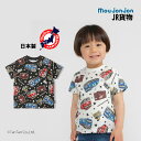 半袖Tシャツ JR貨物 機関車 総柄 日本製 EF510形 EH200形 ブルーサンダー レッドサンダー 男の子 キッズ 90-130cm 電車 子供服 mou...
