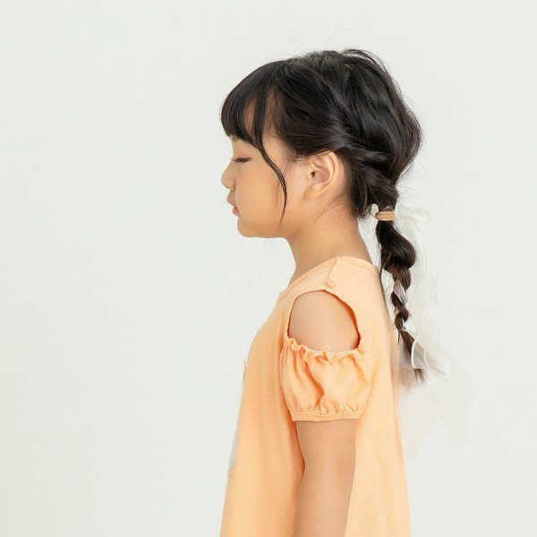 【10％OFFセール】半袖ワンピース うさぎ柄 パフスリーブ オフショルダー 女の子 ...