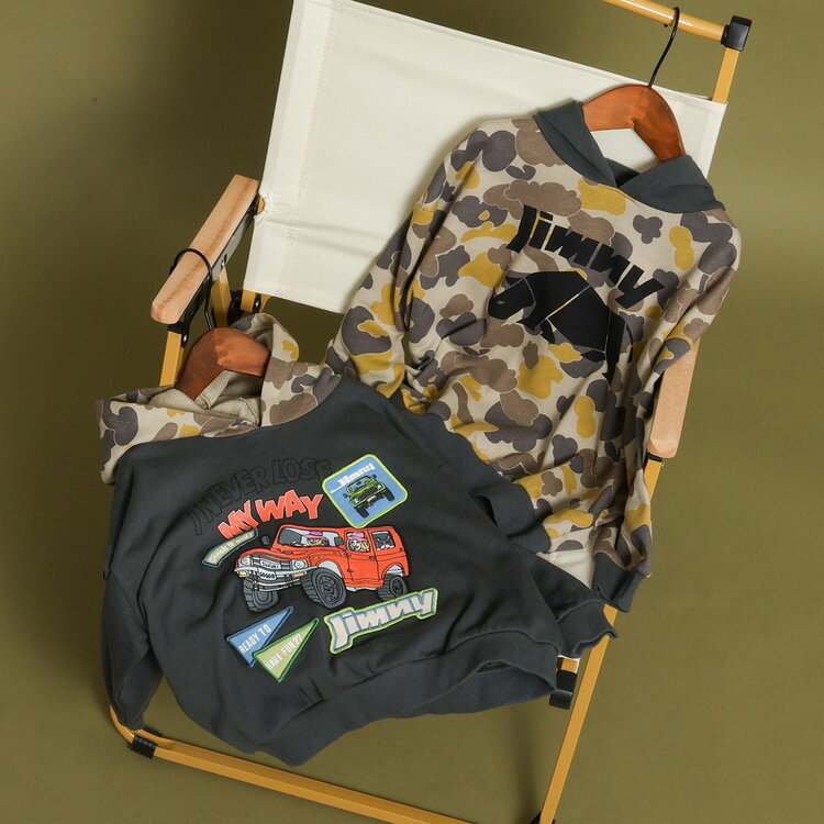 【10％OFFセール】Jimnyコラボ ワッペンパーカー 男の子 女の子 キッズ 子供 80-140cm BREEZE ブリーズ..