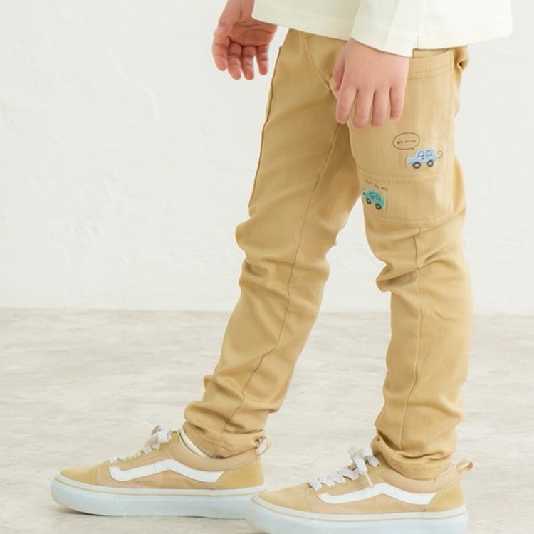 【20％OFFセール】スーパーストレッチパンツ 乗り物刺繍 車 80-130cm キッズ 男の子 子供服 DILASH ディラッシュ【K】【新作】【2503】【66】