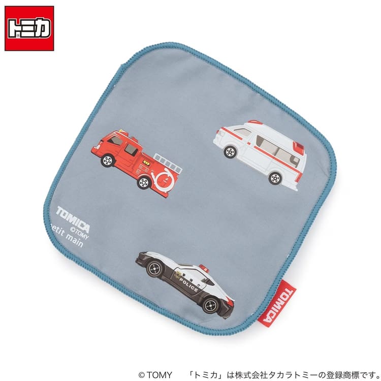 T-STYLE STOREのトミカ TOMICA タオルハンカチ ミニタオル 綿100％ 吸水 子供 キッズ ベビー 男の子 petit main プティマイン【K】【新作】【2601】【68】｜アングル3
