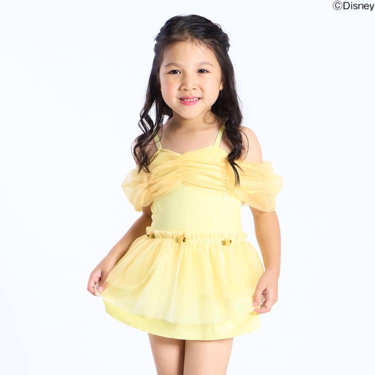 Rakuten - 【スーパーSALE特価】ディズニー プリンセス 水着 ワンピース 女の子 なりきり ドレス 90-130cm アリエル ベル ラプンツェル 子供 UVカット ampersand アンパサンド【K】【新作】【2602】【69】