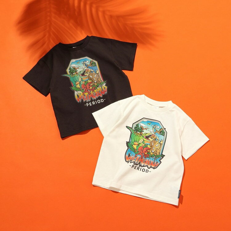 樂天商城 - 福井県立恐竜博物館コラボ 半袖Tシャツ DINOアート 恐竜 ダイナソー Tシャツ 男の子 女の子 キッズ 子供 80-140cm BREEZE ブリーズ【K】【新作】【2602】【69】