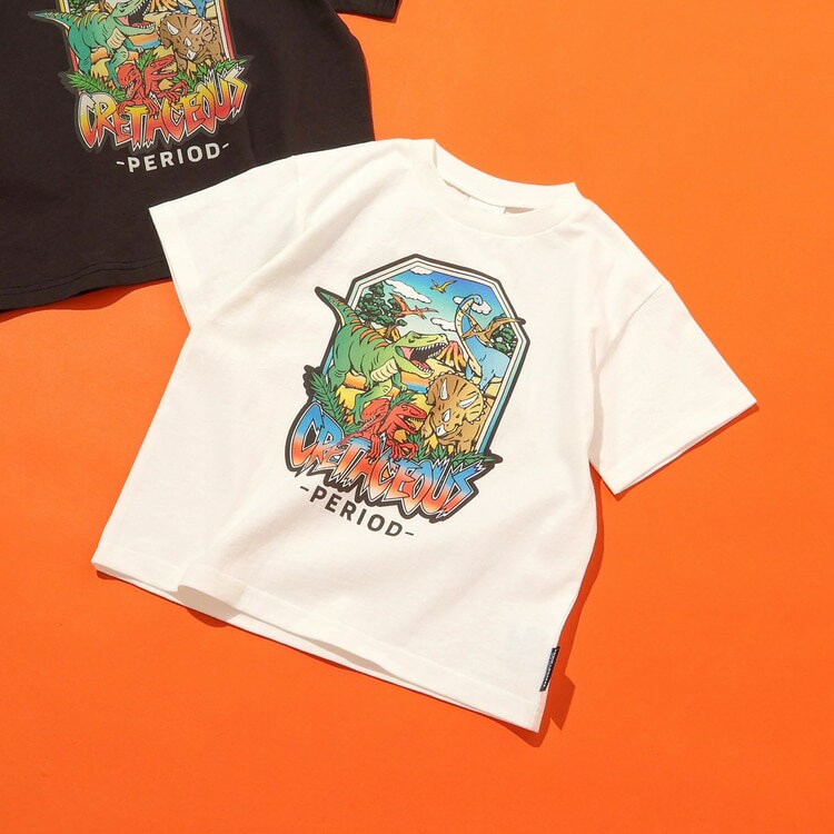 福井県立恐竜博物館コラボ 半袖Tシャツ DINOアート 恐竜 ダイナソー Tシャツ 男の子 女の子 キッズ 子供 80-140cm BREEZE ブリーズ【K】【新作】【2602】【69】