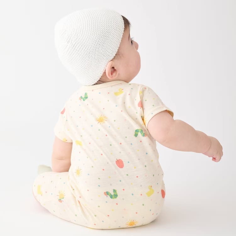 【はらぺこあおむし】総柄2WAYオール ロンパース ベビー 50-70cm 綿100% 新生児 男の子 女の子 petit main プティマイン【K】【新作】【2602】【69】