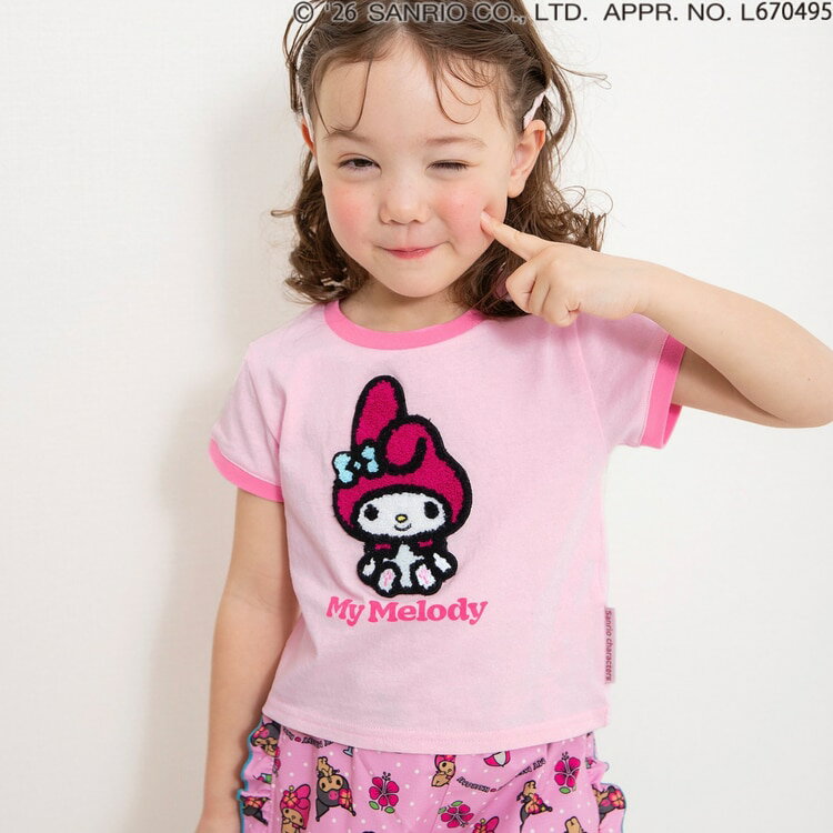 Rakuten - 【スーパーSALE特価】サンリオキャラクターズ　サガラワッペンTシャツ 半袖 Tシャツ キッズ 90-140cm 女の子 子供 BREEZE ブリーズ【K】【新作】【2602】【70】